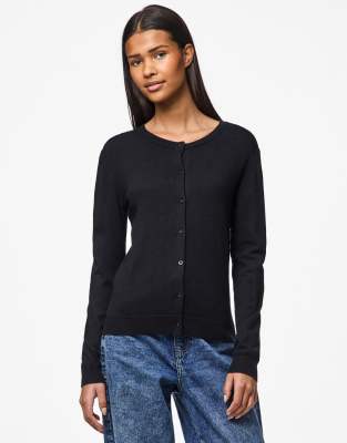 Pieces - Strickjacke in Schwarz
