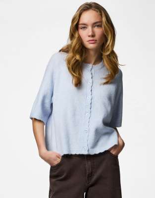 Pieces - Strickjacke in Xenon-Blau