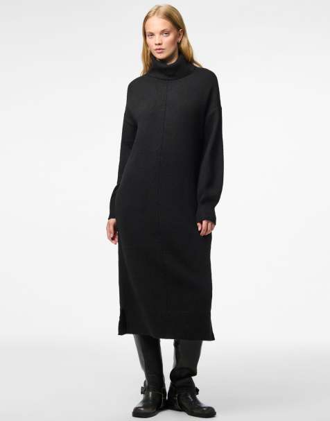 Pieces – Strickkleid in Schwarz - view 1