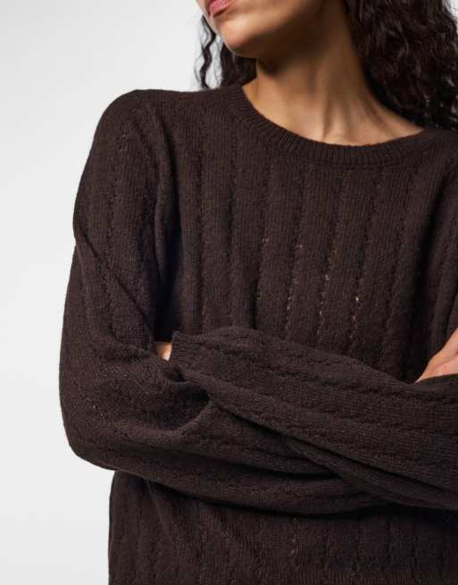 Pieces Strickpullover in Ganache, 4 von 7