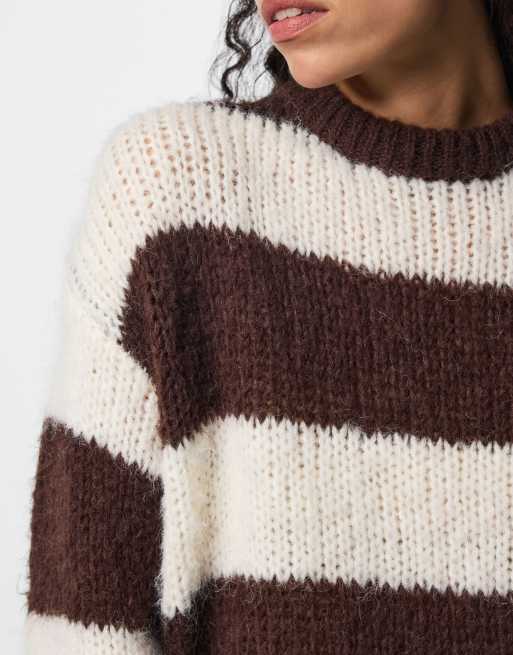 Pieces Strickpullover in Schokobraun, 4 von 7