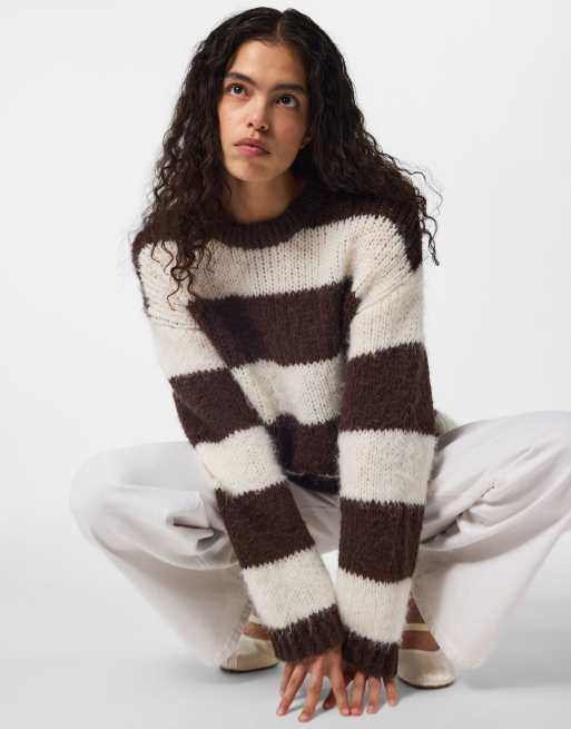Pieces Strickpullover in Schokobraun, 5 von 7