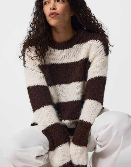 Pieces Strickpullover in Schokobraun, 6 von 7