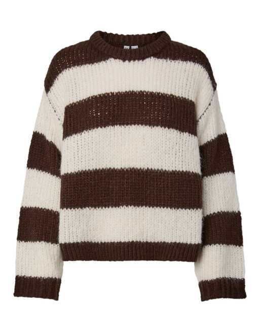 Pieces Strickpullover in Schokobraun, 7 von 7