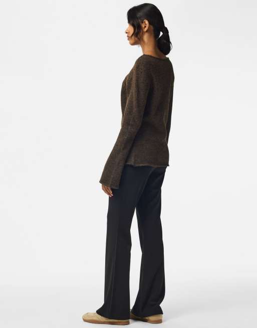 Pieces Strickpullover in Schokobraun, 2 von 6