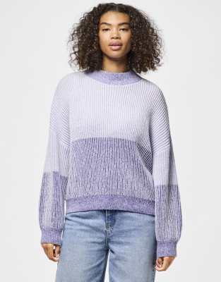 Pieces - Strickpullover in Ultraviolett-Lila