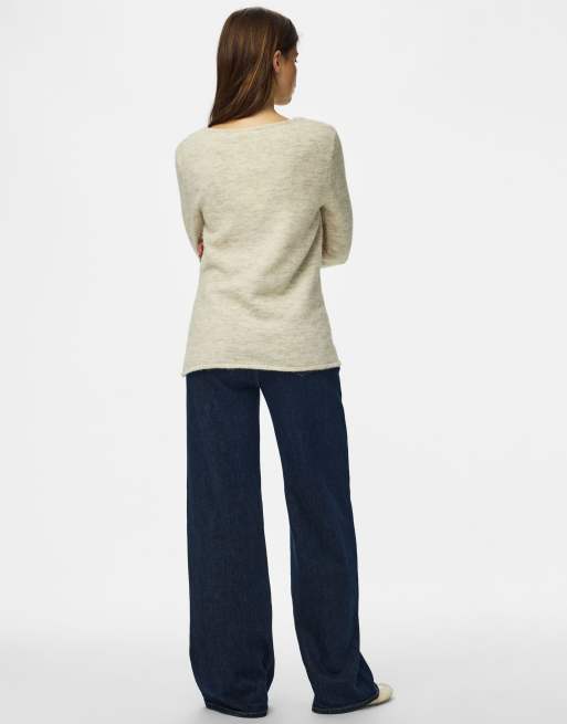 Pieces Strickpullover in Weißgrau, 2 von 7