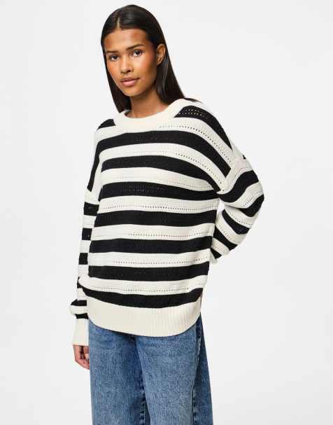 Pieces – Strickpullover in Wolkentänzer-Weiß - view 1