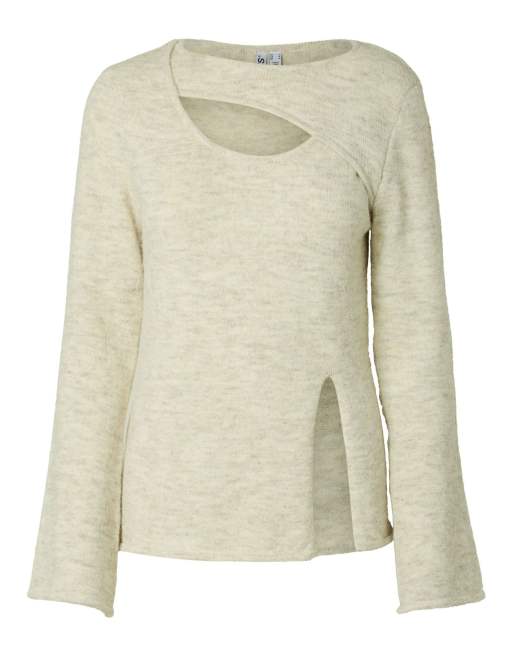 Pieces strikket pullover i hvidgrå, 6 af 7