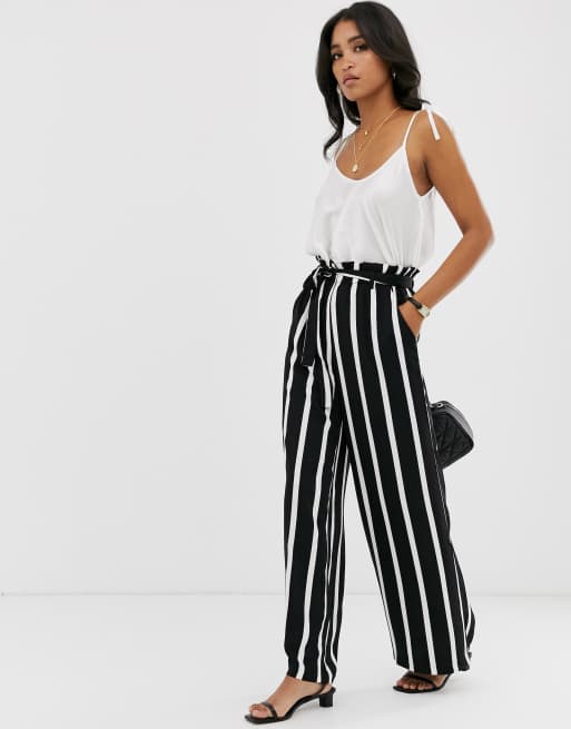 Paperbag pants outlet striped