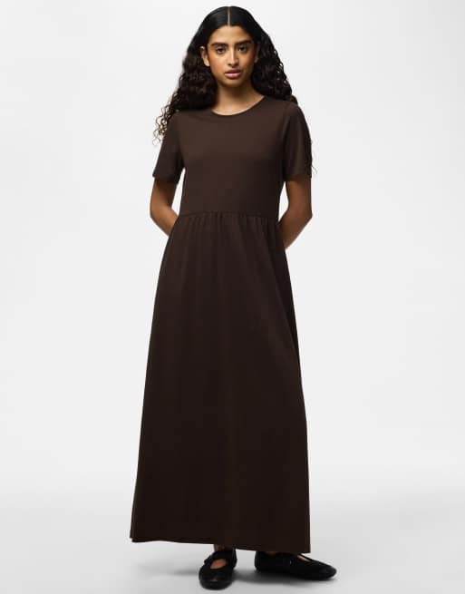 Pieces sukienka maxi w kolorze hot fudge, 3 z 7