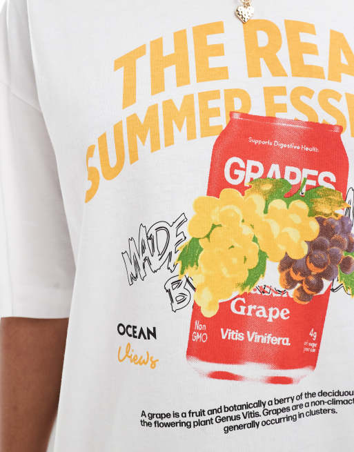 Pieces summer essentials oversized t-shirt in white