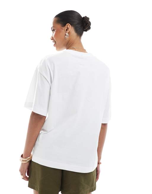 Pieces summer essentials oversized t-shirt in white