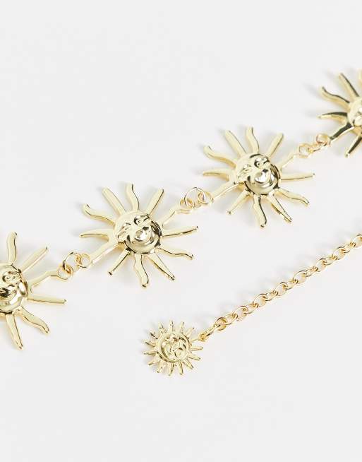 Vintage metal sun chain on sale belt