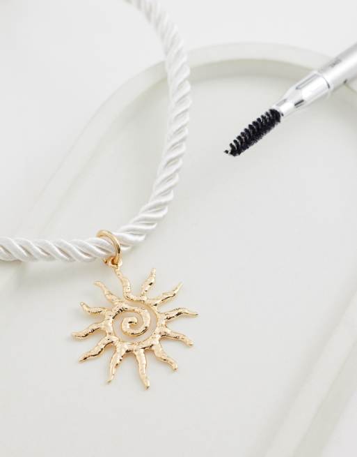 PIECES sun rope necklace in gold tone, 2 of 4