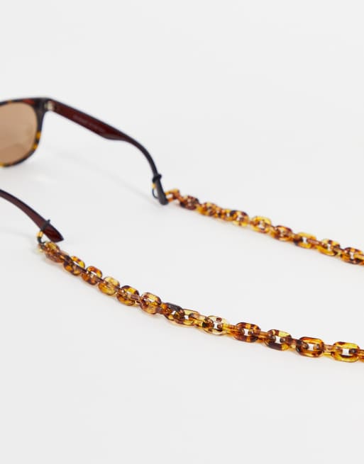 Tortoise shell sunglass hot sale chain