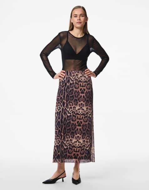 Pieces – Svart midi-kjol - view 1