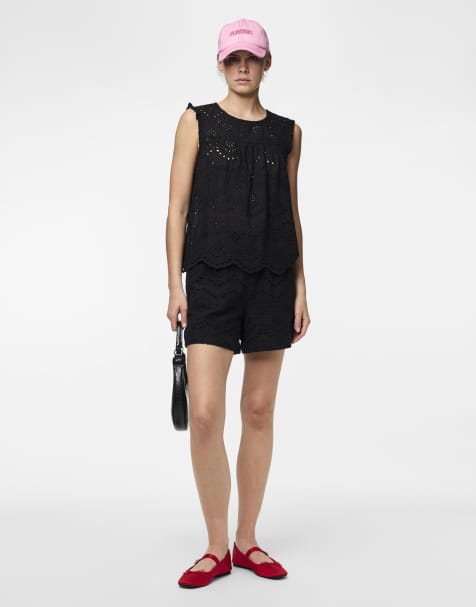 Pieces – Svarta shorts - view 1
