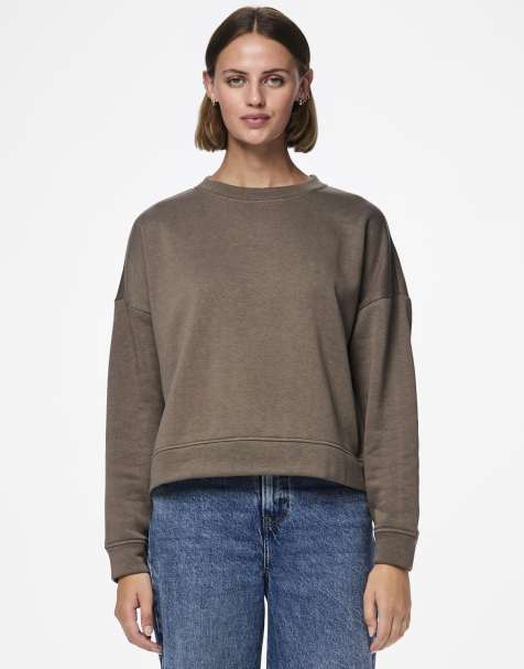 Pieces - Sweat-shirt - Marron - view 1