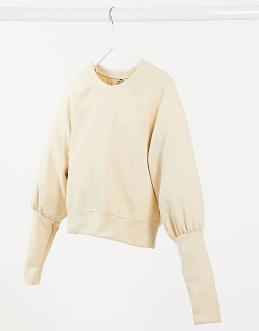 for example to donate lid Pieces sweater with extreme deep cuff in beige | adidas school bags online  india women shoes sale | FfcoShops