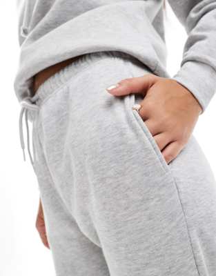 Pieces Sweatpants With Tie Waist In Gray