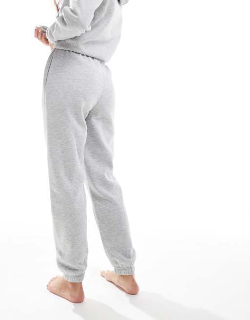 Pieces sweatpants with tie waist in light gray melange - part of a set, 3 of 5