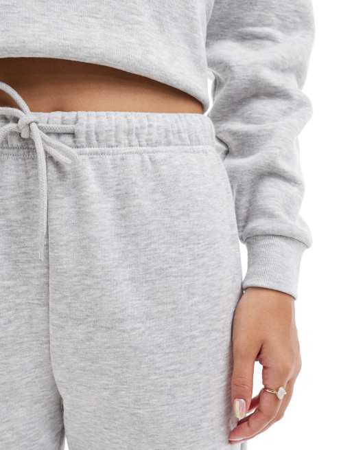 Pieces sweatpants with tie waist in light gray melange - part of a set, 4 of 5