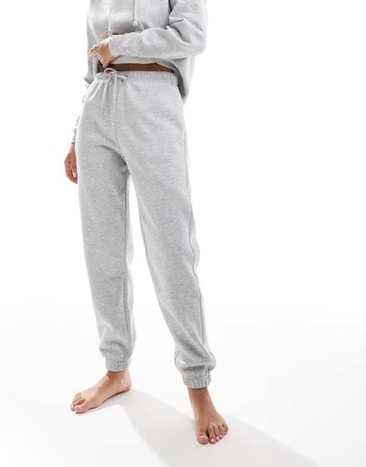 Pieces sweatpants with tie waist in light gray melange - part of a set, 5 of 5