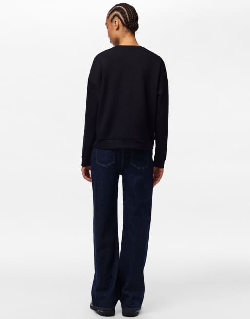 Pieces sweatshirt i svart, 2 av 7