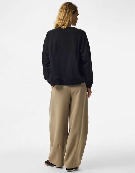 Pieces sweatshirt i svart, 2 av 7