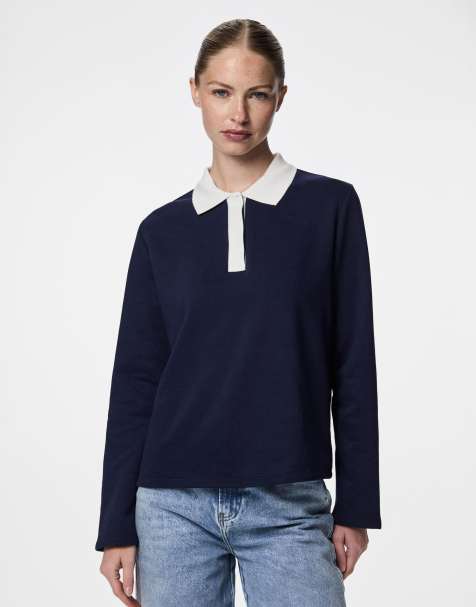 Pieces Sweatshirt in maritime blue - view 1