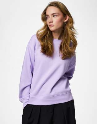 Pieces - Sweatshirt in Pastellflieder-Lila