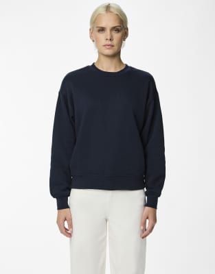 Pieces - Sweatshirt in Sky Captain-Grau