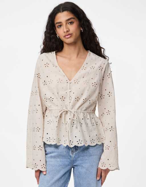 Pieces – Szarosrebrny top
