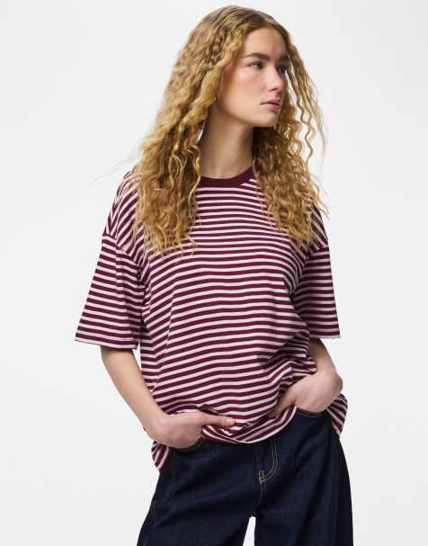 Pieces - T-shirt color tawny port - view 1
