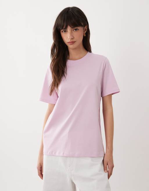 Pieces - T-shirt coupe carrée - Orchidée , 3 de 4