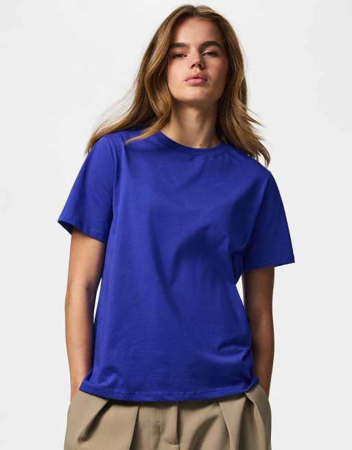 Pieces T-shirt in blauw, 5 van 7