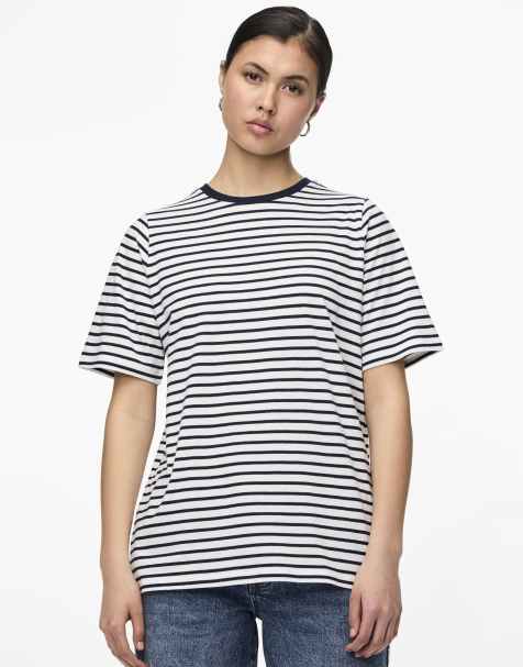 Pieces T-shirt in bright white - view 1