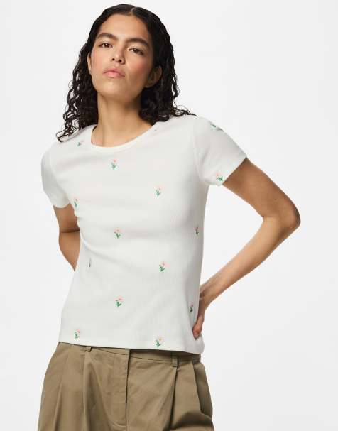 Pieces T-shirt in cloud dancer 1 - view 1