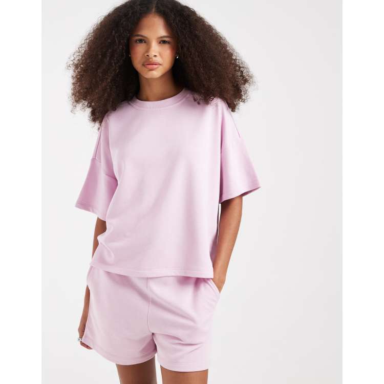 Felpa Donna A Scacchi Rosa Pastello – Girocollo, Tessuto Loopback 280g (92% Poliestere 8% Spandex) – Taglie S-2XL, Autunno Inverno 2024 - 4
