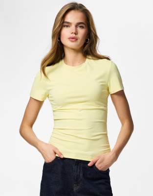 Pieces - T-Shirt in French Vanilla-Neutral