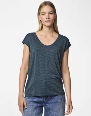 Pieces Damen T-Shirts Blau Gr. Klein - Bild 3