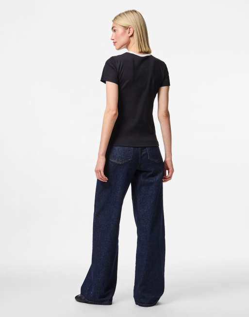 Pieces – T-Shirt in Schwarz, 4 von 4