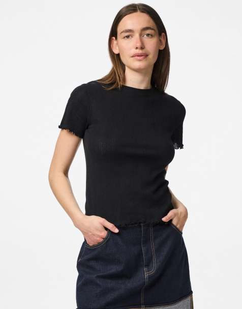 Pieces – T-Shirt in Schwarz - view 1