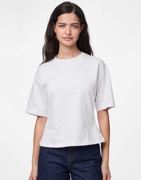 Pieces – T-Shirt in strahlendem Weiß - view 1
