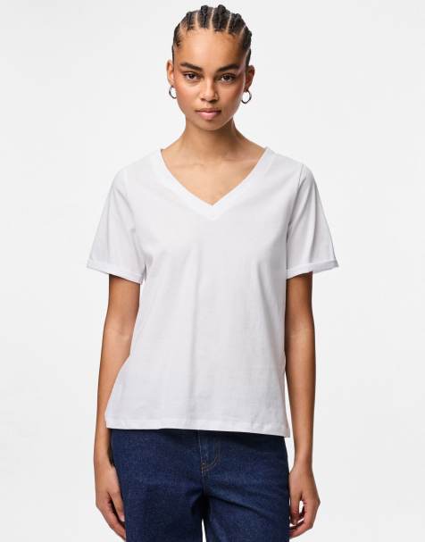 Pieces – T-Shirt in strahlendem Weiß - view 1