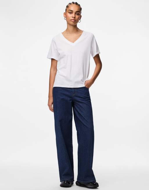 Pieces – T-Shirt in strahlendem Weiß, 2 von 4