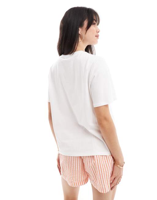Pieces – T-Shirt in Weiß mit „Palma De Mallorca“-Print auf der Vorderseite, 4 von 4