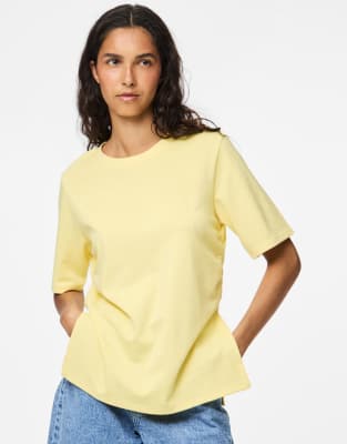 Pieces T-shirt in yellow