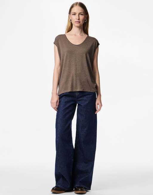 Pieces - T-shirt - Morille, 3 de 7